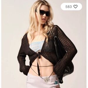 NWOT Joleen Open-Knit Flyaway Cardigan by Urban Outfitters